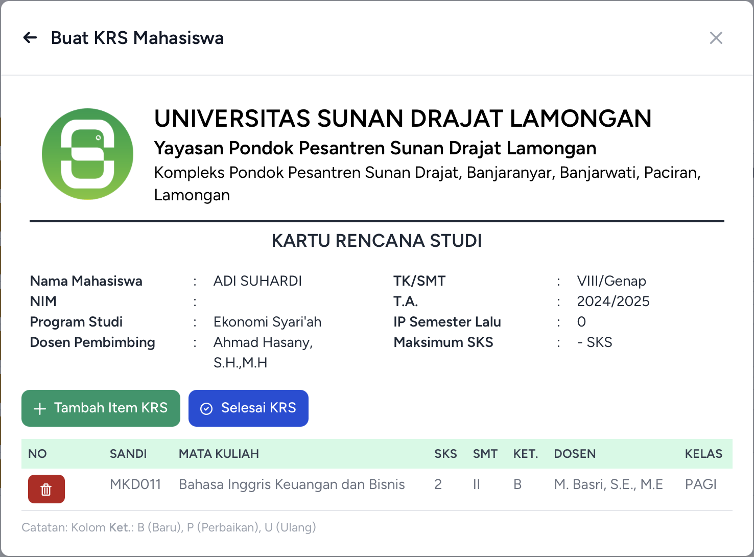Form KRS oleh Admin