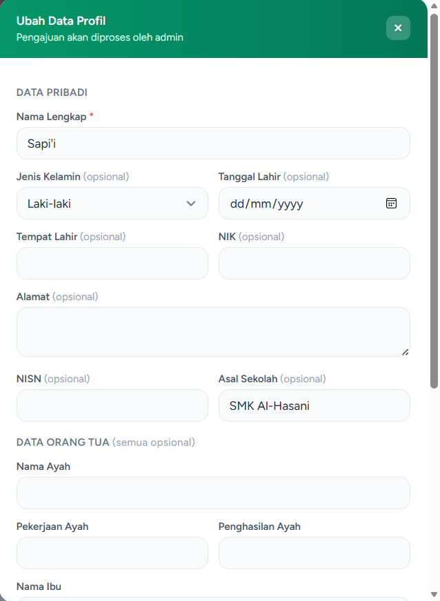 Perubahan Profile
